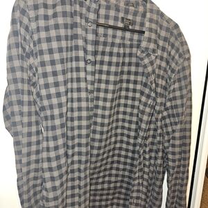 J. Crew Men's Gray Checkered Casual Shirt